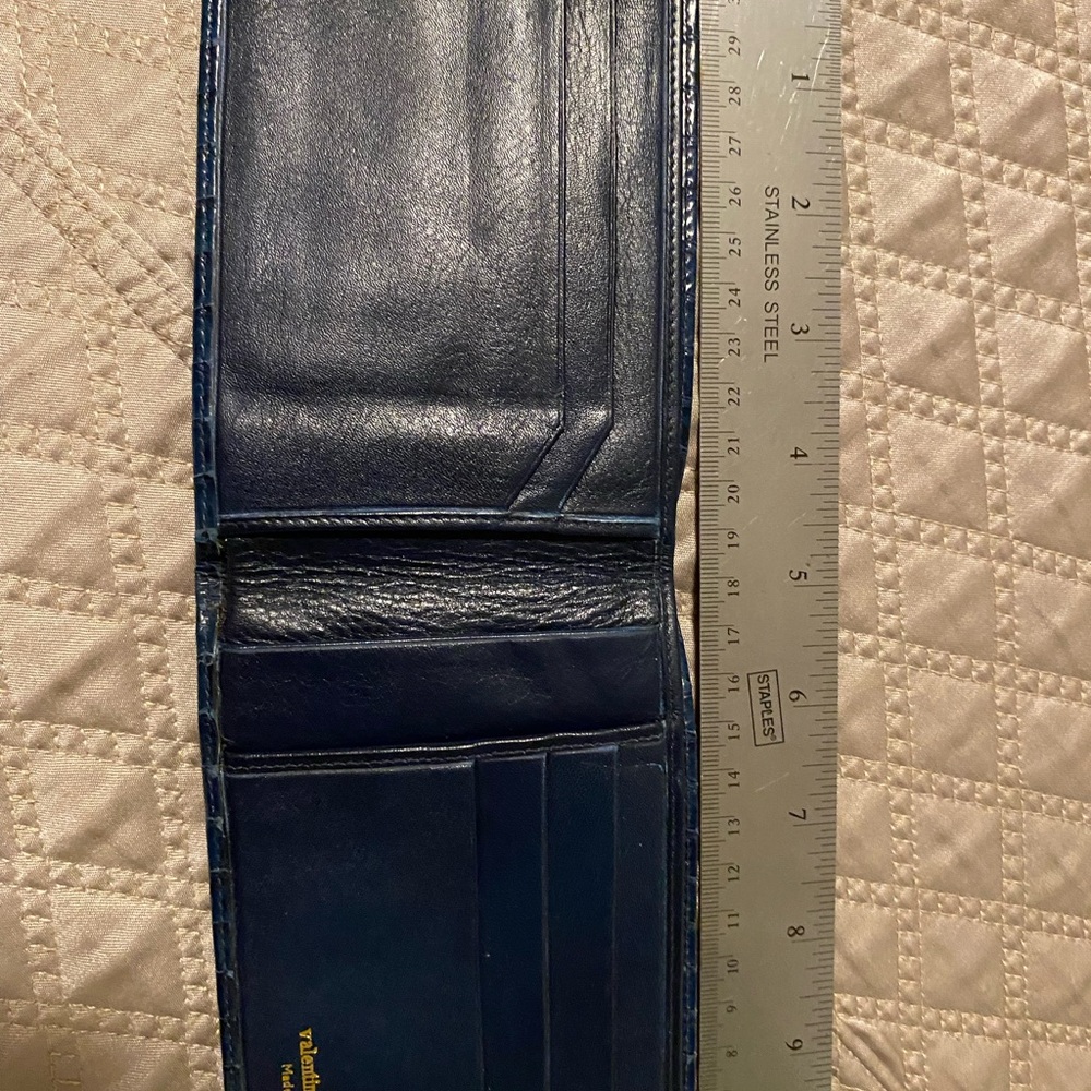 Valentino Blue snake skin, Leather Wallet